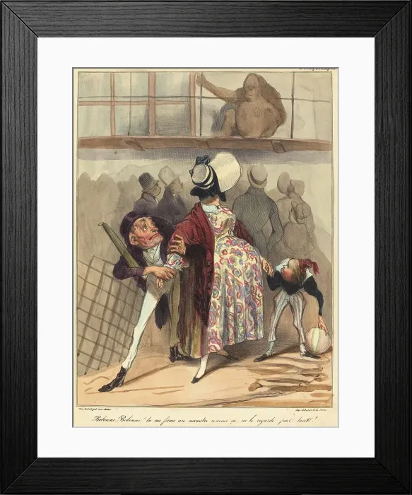 Framed Print : Bobonne... ne le regarde pas tant!, 1836. Creator: Honore Daumier Framed Print : Bobonne... ne le regarde pas tant!, 1836. Creator: Honore Daumier