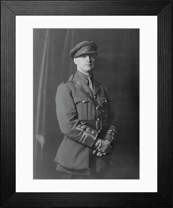 Framed Print : Captain Bruce Bainsfather [sic], portrait photograph, 1918 Oct. 8. Creator: Arnold Genthe