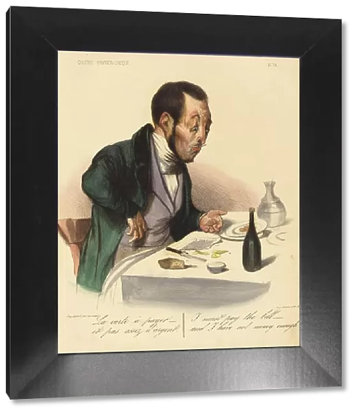 La carte a payer, 1837. Creator: Honore Daumier