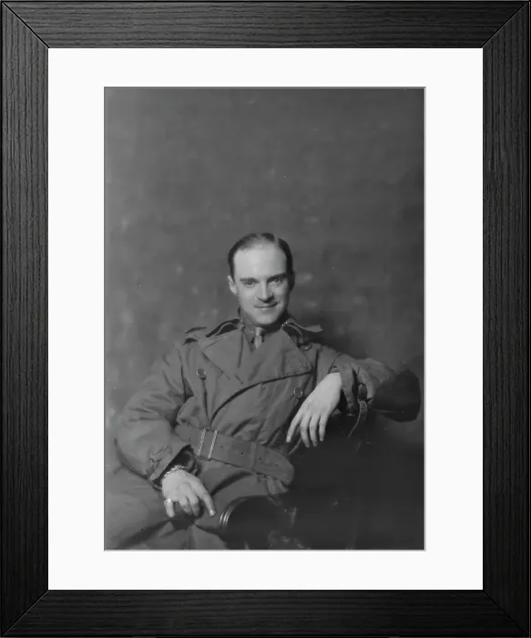Framed Print : Captain Bruce Bainsfather [sic], portrait photograph, 1918 Oct. 8. Creator: Arnold Genthe