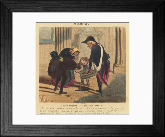 Framed Print : Le Futur monument de Napoléon aux Invalides, 1842. Creator: Honore Daumier Framed Print : Le Futur monument de Napoléon aux Invalides, 1842. Creator: Honore Daumier