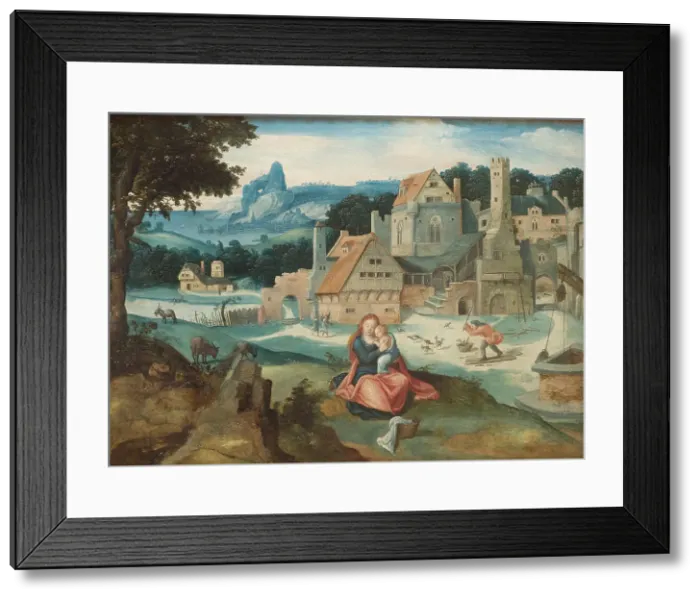 Framed Print : The Holy Family, 1500-1599. Creator: Unknown