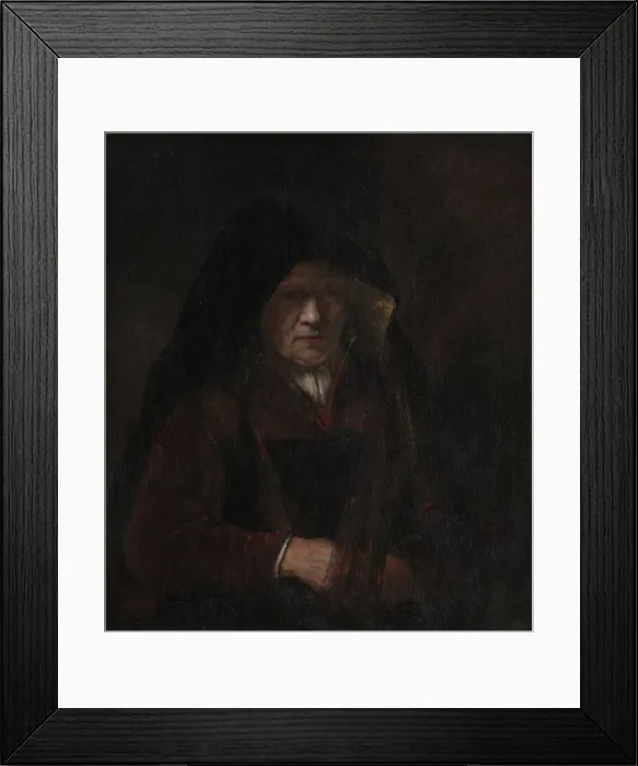 Framed Print : An Old Woman, 1655. Creator: Rembrandt Harmensz van Rijn