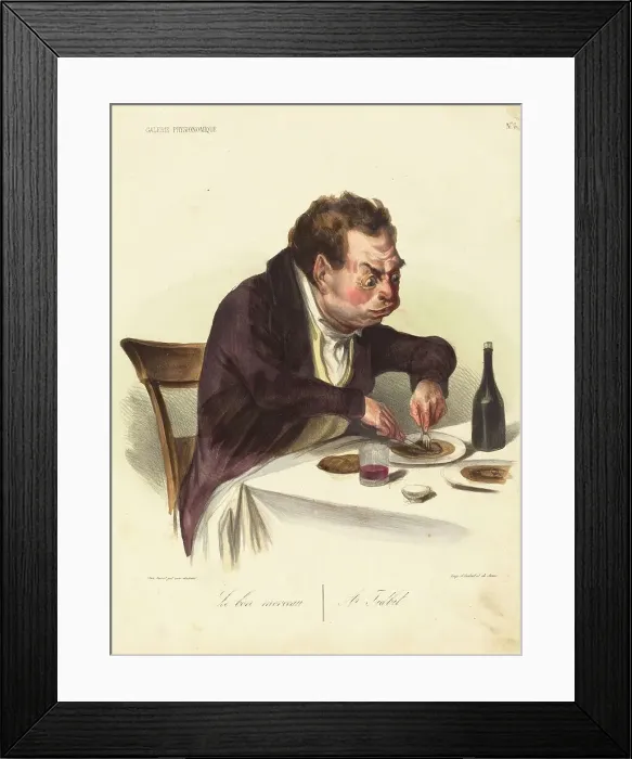 Framed Print : Le bon morceau, 1836. Creator: Honore Daumier Framed Print : Le bon morceau, 1836. Creator: Honore Daumier