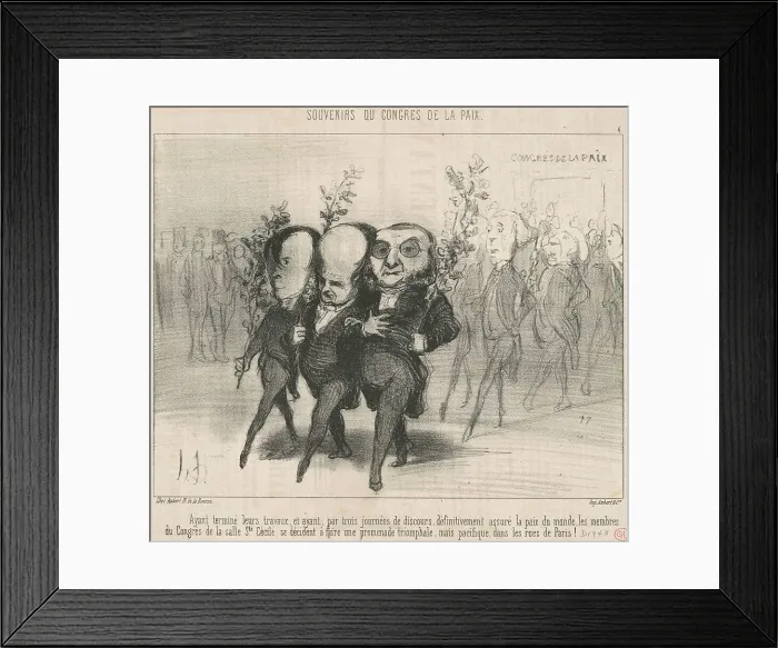 Framed Print : Ayant terminé leurs travaux... 19th century. Creator: Honore Daumier Framed Print : Ayant terminé leurs travaux... 19th century. Creator: Honore Daumier
