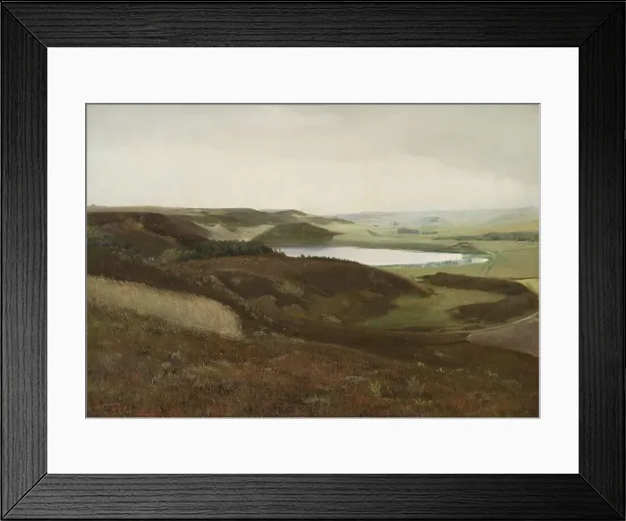 Framed Print : A Landscape near Bryrup, Jutland, 1888. Creator: Laurits Andersen Ring Framed Print : A Landscape near Bryrup, Jutland, 1888. Creator: Laurits Andersen Ring