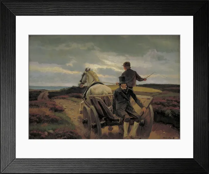 Framed Print : Driving Home, 1893-1896. Creator: Hans Smidth Framed Print : Driving Home, 1893-1896. Creator: Hans Smidth
