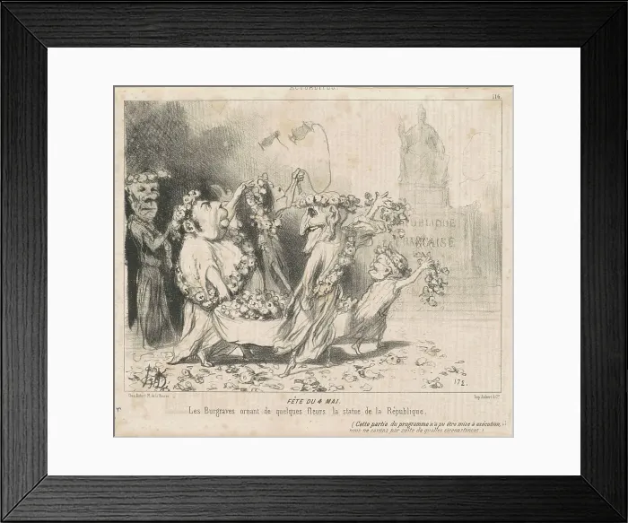Framed Print : Fête du 4 Mai, 19th century. Creator: Honore Daumier Framed Print : Fête du 4 Mai, 19th century. Creator: Honore Daumier