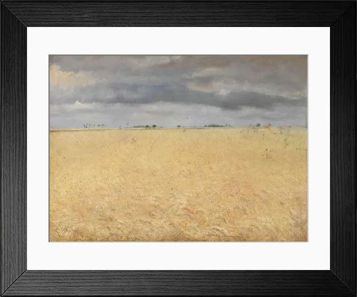 Framed Print : A Rye Field near Ring Village, 1887. Creator: Laurits Andersen Ring Framed Print : A Rye Field near Ring Village, 1887. Creator: Laurits Andersen Ring