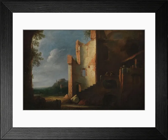 Framed Print : Landscape with ruins, 1601-1700. Creator: Unknown Framed Print : Landscape with ruins, 1601-1700. Creator: Unknown
