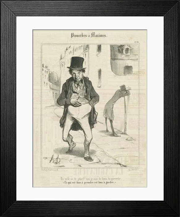 Framed Print : En voila un de jobard!... 19th century. Creator: Honore Daumier Framed Print : En voila un de jobard!... 19th century. Creator: Honore Daumier