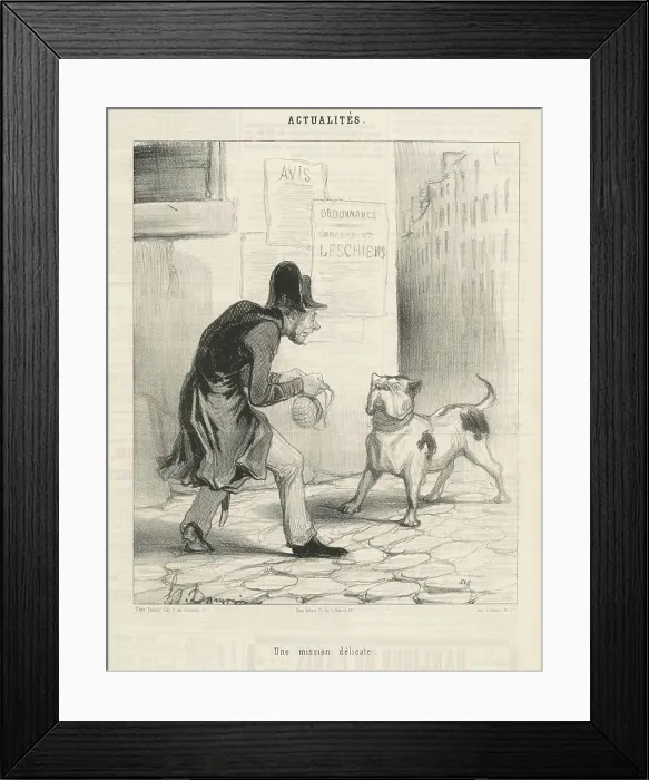 Framed Print : Une mission délicate, 19th century. Creator: Honore Daumier Framed Print : Une mission délicate, 19th century. Creator: Honore Daumier