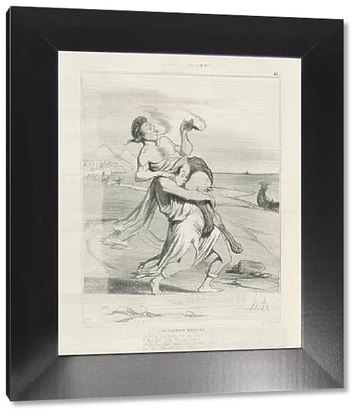 L'enlevement d'Hélène, 19th century. Creator: Honore Daumier