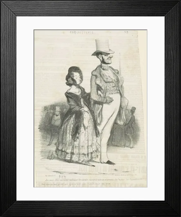 Framed Print : Je me dis en moi-même, 19th century. Creator: Honore Daumier Framed Print : Je me dis en moi-même, 19th century. Creator: Honore Daumier