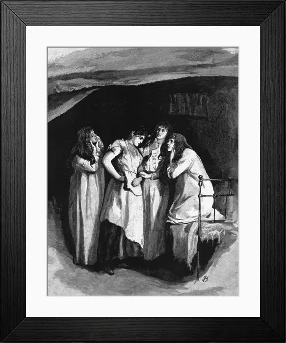 Framed Print : Tess of the D'Urbervilles, By Thomas Hardy; you be going to marry him? asked Marian, 1891 Creator: Hubert von Herkomer. Tess of the D'Urbervilles, By Thomas Hardy; you be going to marry him