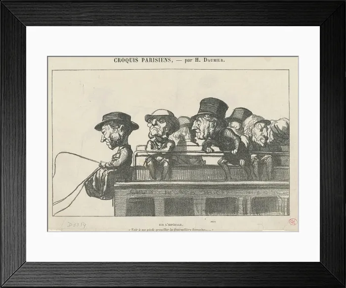 Framed Print : Sur l'Imperiale, 19th century. Creator: Honore Daumier Framed Print : Sur l'Imperiale, 19th century. Creator: Honore Daumier