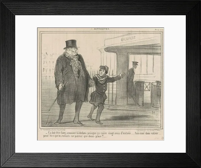 Framed Print : Ca doit être bien amusant la-dedans... 19th century. Creator: Honore Daumier Framed Print : Ca doit être bien amusant la-dedans... 19th century. Creator: Honore Daumier