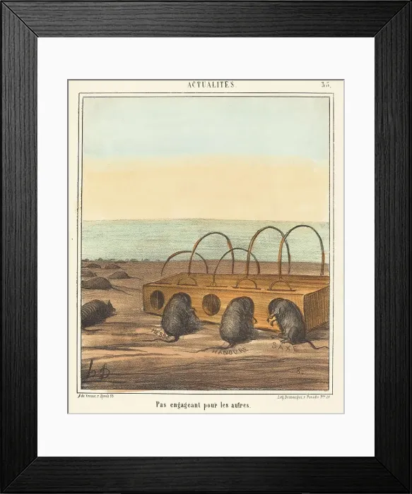Framed Print : Pas engageant pour les autres (Unenticing for the Others), 1868. Creator: Honore Daumier
