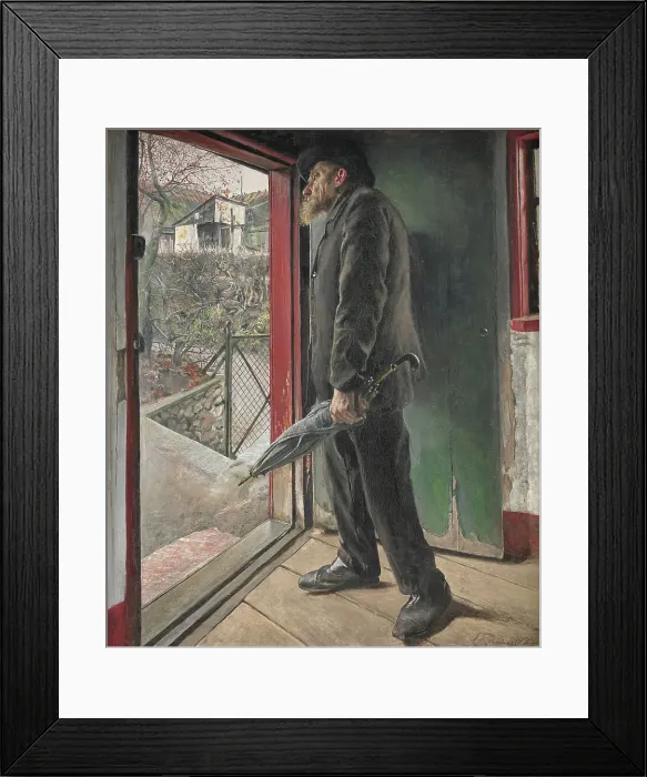 Framed Print : Has it Stopped Raining?;Looking Out for the Weather, 1922. Creator: Laurits Andersen Ring Framed Print : Has it Stopped Raining?;Looking Out for the Weather, 1922. Creator: Laurits Andersen Ring