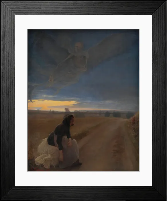 Framed Print : Evening;Evening. Death and the Old Woman, 1887. Creator: Laurits Andersen Ring Framed Print : Evening;Evening. Death and the Old Woman, 1887. Creator: Laurits Andersen Ring
