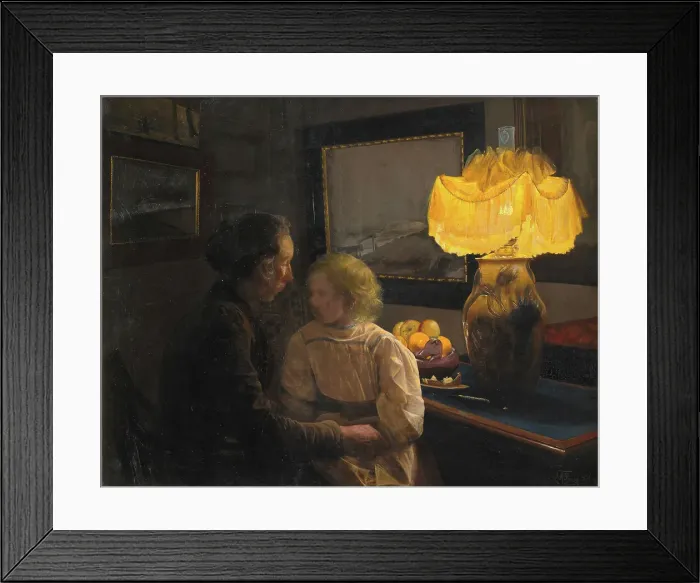 Framed Print : The Artist's Wife and Daughter, 1901. Creator: Laurits Andersen Ring Framed Print : The Artist's Wife and Daughter, 1901. Creator: Laurits Andersen Ring