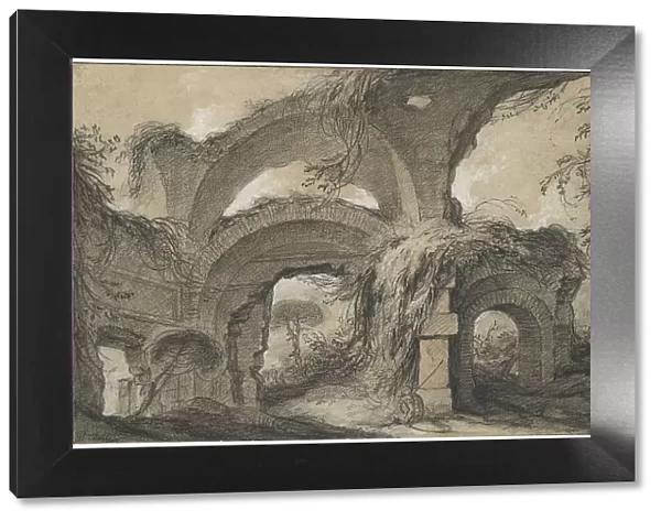 Arches of the Larger Baths at Hadrian's Villa, c. 1748. Creator: Charles Michel-Ange Challe
