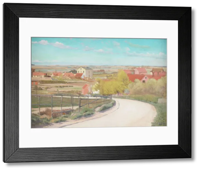 Framed Print : View from a Road near Næstved, Zealand, 1893-1896. Creator: Laurits Andersen Ring Framed Print : View from a Road near Næstved, Zealand, 1893-1896. Creator: Laurits Andersen Ring