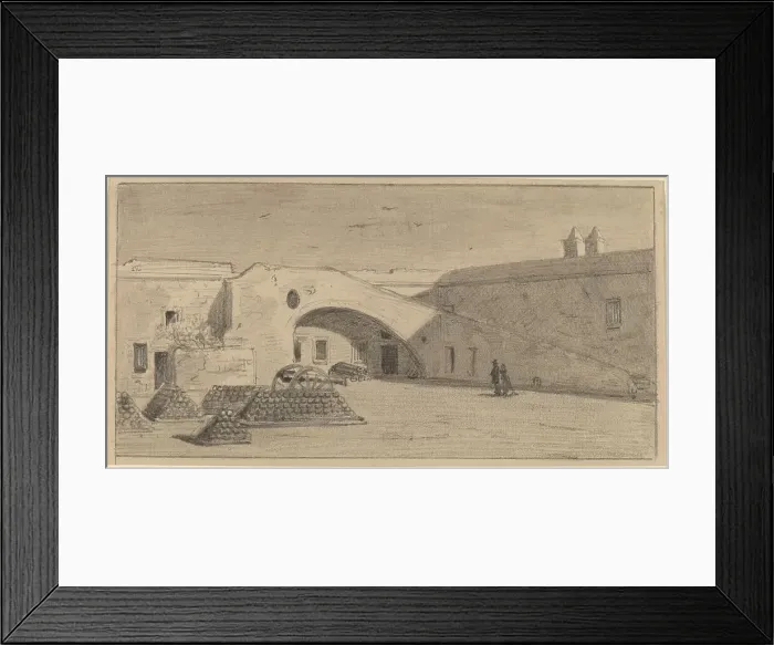 Framed Print : Fort Marion, Florida, c. 1874. Creator: James Wells Champney