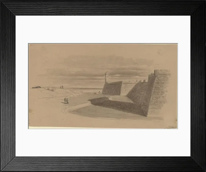 Framed Print : Moat at Fort Marion, Florida, c. 1874. Creator: James Wells Champney Framed Print : Moat at Fort Marion, Florida, c. 1874. Creator: James Wells Champney