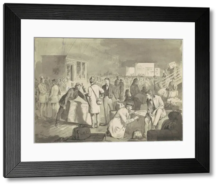 Framed Print : Customs Shed, 1875-1876. Creator: James Wells Champney Framed Print : Customs Shed, 1875-1876. Creator: James Wells Champney