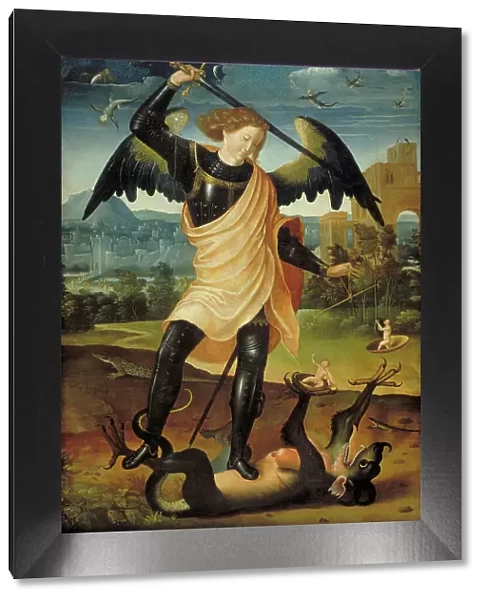 The Archangel Michael with the Dragon, 1498-1501. Creator: Unknown