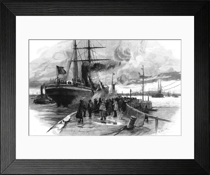 Framed Print : Cheer Boys Cheer -- An Emigrant Ship Leaving Harbour. 1891. Creator: Charles William Wyllie. Cheer Boys Cheer -- An Emigrant Ship Leaving Harbour. 1891. Creator: Charles William Wyllie Framed Print : Cheer Boys Cheer -- An Emigrant Ship Leaving Harbour. 1891. Creator: Charles William Wyllie. Cheer Boys Cheer -- An Emigrant Ship Leaving Harbour. 1891. Creator: Charles William Wyllie