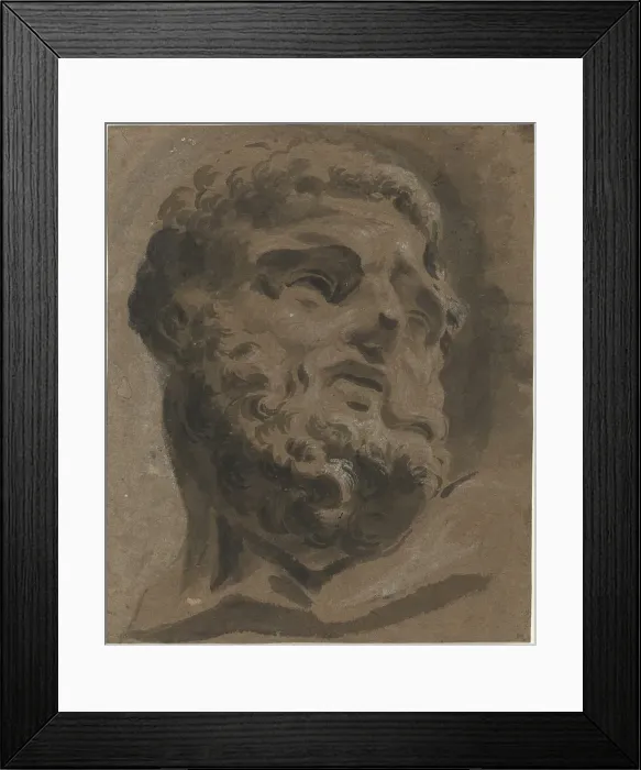Framed Print : Bearded Head after the Antique. Creator: Giovanni Battista Cipriani Framed Print : Bearded Head after the Antique. Creator: Giovanni Battista Cipriani