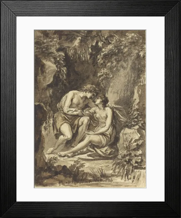 Framed Print : Angelica and Medoro. Creator: Giovanni Battista Cipriani Framed Print : Angelica and Medoro. Creator: Giovanni Battista Cipriani