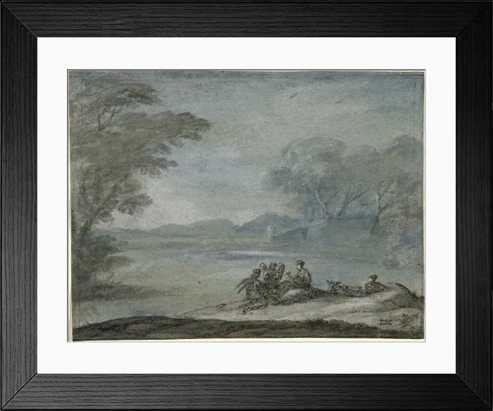 Framed Print : The Rest on the Flight into Egypt, 1682. Creator: Claude Lorrain Framed Print : The Rest on the Flight into Egypt, 1682. Creator: Claude Lorrain