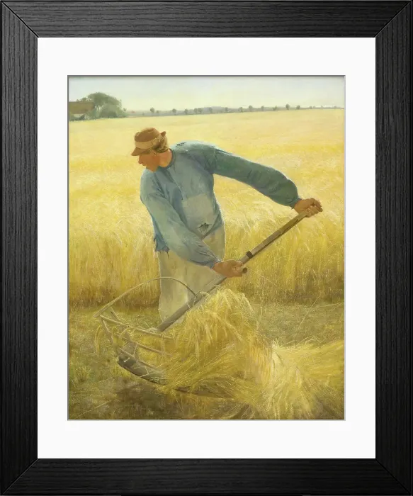 Framed Print : Harvest, 1885. Creator: Laurits Andersen Ring Framed Print : Harvest, 1885. Creator: Laurits Andersen Ring
