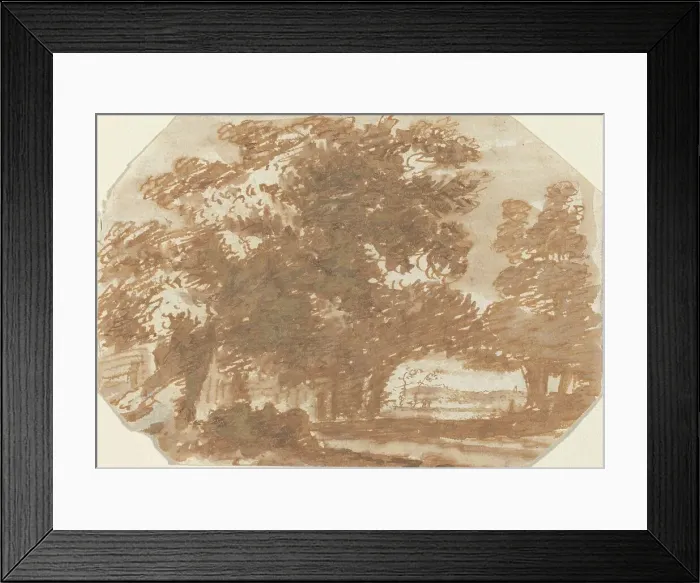 Framed Print : Grove of Trees, c. 1640. Creator: Claude Lorrain Framed Print : Grove of Trees, c. 1640. Creator: Claude Lorrain