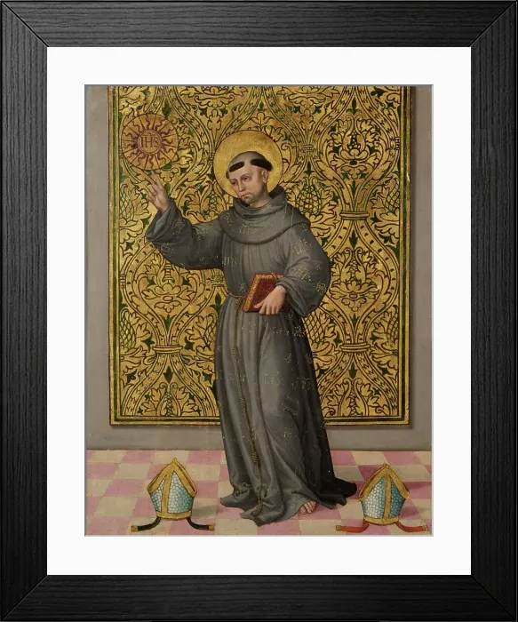 Framed Print : Saint Bernardino of Siena, 1510-1530. Creator: Unknown Framed Print : Saint Bernardino of Siena, 1510-1530. Creator: Unknown