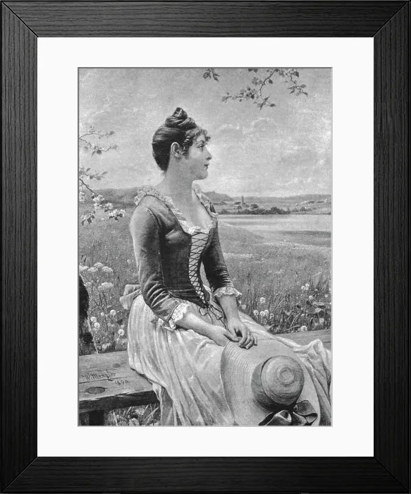 Framed Print : Expectation after W. Menzler. 1891. Creator: W. Menzier. Expectation after W. Menzler. 1891. Creator: W. Menzier Framed Print : Expectation after W. Menzler. 1891. Creator: W. Menzier. Expectation after W. Menzler. 1891. Creator: W. Menzier