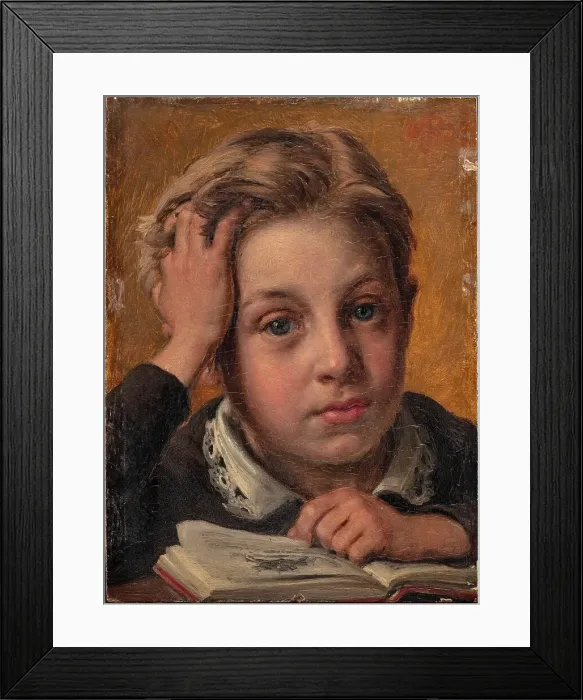 Framed Print : The Artist's Son Holger at the Age of Ten, 1856. Creator: Jorgen Pedersen Roed Framed Print : The Artist's Son Holger at the Age of Ten, 1856. Creator: Jorgen Pedersen Roed