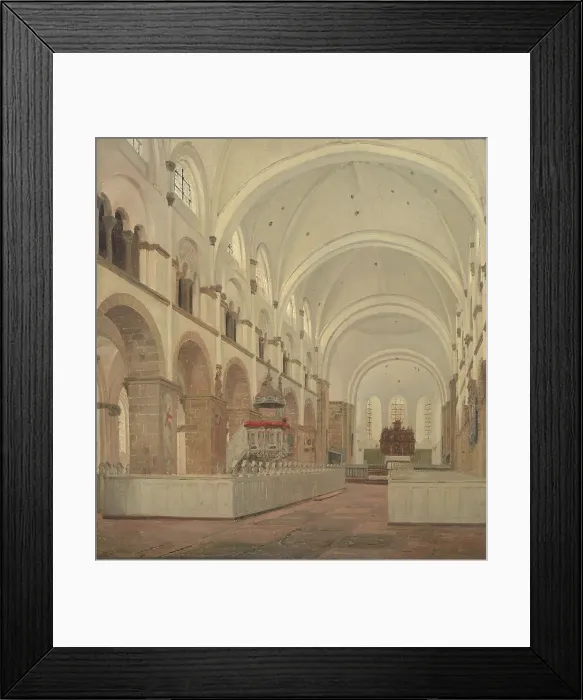 Framed Print : The Interior of Ribe Cathedral, 1836. Creator: Jorgen Pedersen Roed Framed Print : The Interior of Ribe Cathedral, 1836. Creator: Jorgen Pedersen Roed