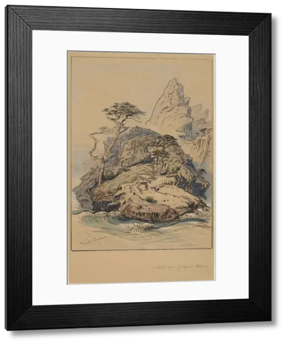 Framed Print : Point Lobos, California, probably 1886. Creator: Samuel Colman Framed Print : Point Lobos, California, probably 1886. Creator: Samuel Colman