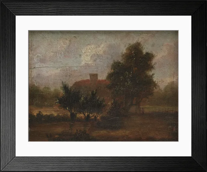 Framed Print : Landscape, 1801-1900. Creator: Meindert Hobbema Framed Print : Landscape, 1801-1900. Creator: Meindert Hobbema