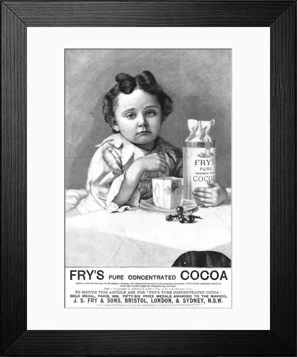 Framed Print : Fry's Pure Concentrated Cocoa, 1891. Creator: Unknown Framed Print : Fry's Pure Concentrated Cocoa, 1891. Creator: Unknown