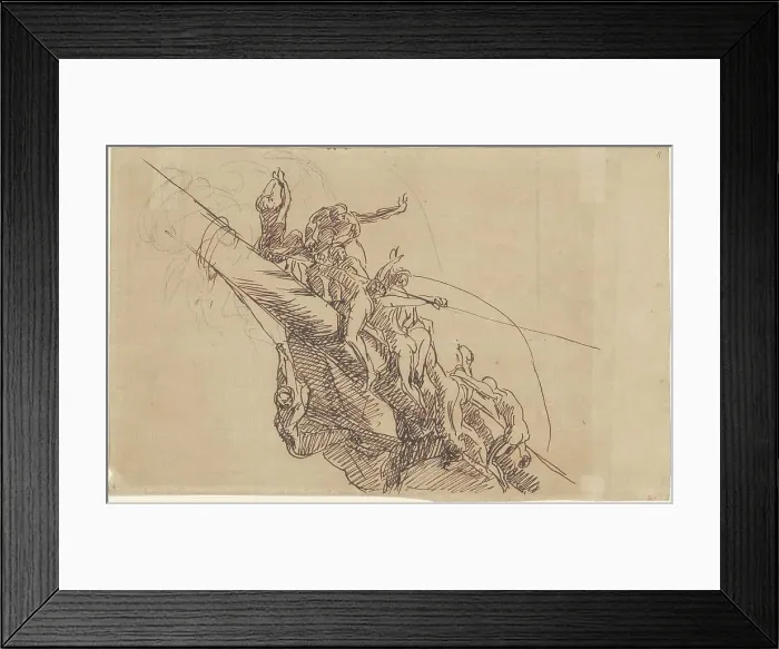Framed Print : Study for The Defeat of the Floating Batteries at Gibraltar, 1783-1786. Creator: John Singleton Copley. Study for The Defeat of the Floating Batteries at Gibraltar, 1783-1786. Creator: John Singleton Copley Framed Print : Study for The Defeat of the Floating Batteries at Gibraltar, 1783-1786. Creator: John Singleton Copley. Study for The Defeat of the Floating Batteries at Gibraltar, 1783-1786. Creator: John Singleton Copley