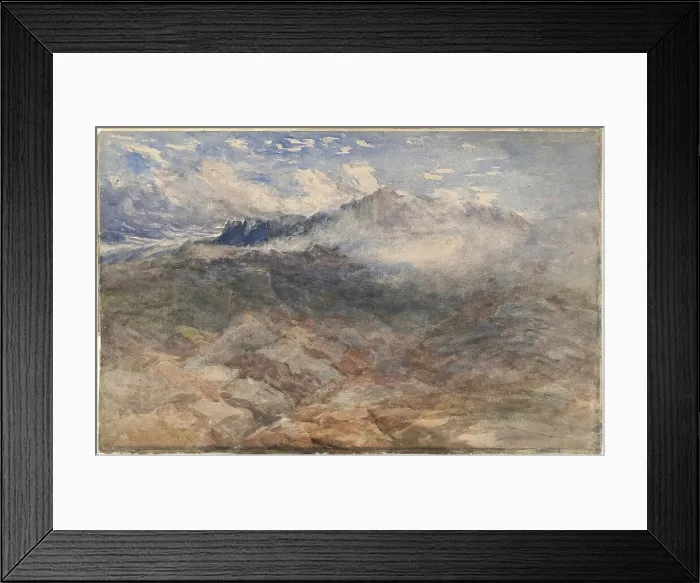 Framed Print : Mountain Heights, Cader Idris, c. 1850. Creators: David Cox, David Cox the elder Framed Print : Mountain Heights, Cader Idris, c. 1850. Creators: David Cox, David Cox the elder