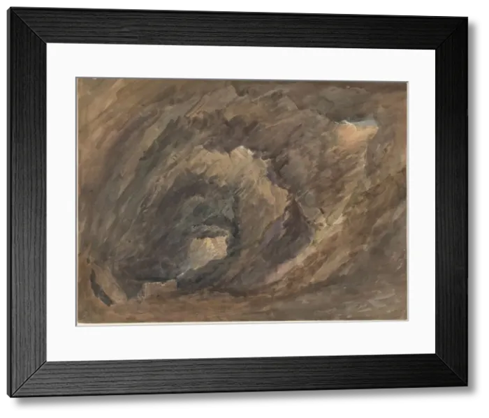 Framed Print : Grotto Interior, c.1850. Creators: David Cox, David Cox the elder Framed Print : Grotto Interior, c.1850. Creators: David Cox, David Cox the elder