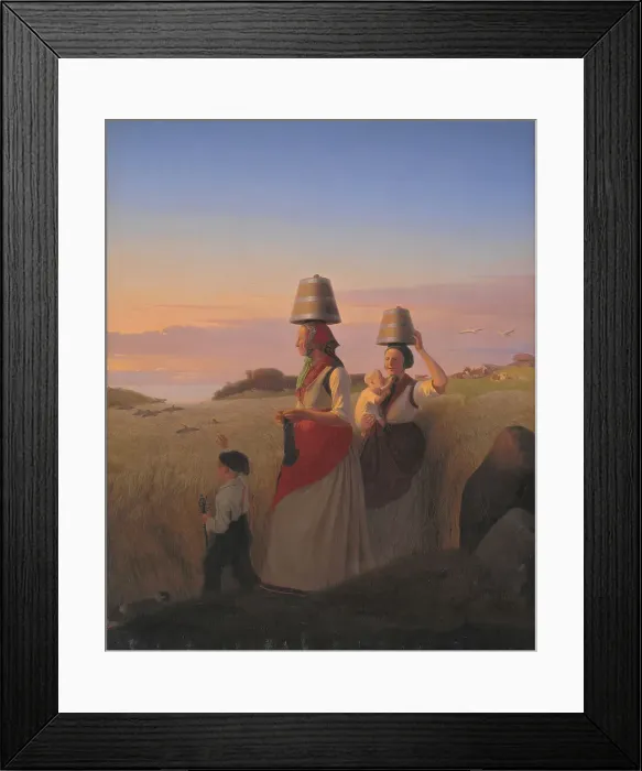 Framed Print : Rural Scene, 1848. Creator: Jorgen Sonne Framed Print : Rural Scene, 1848. Creator: Jorgen Sonne