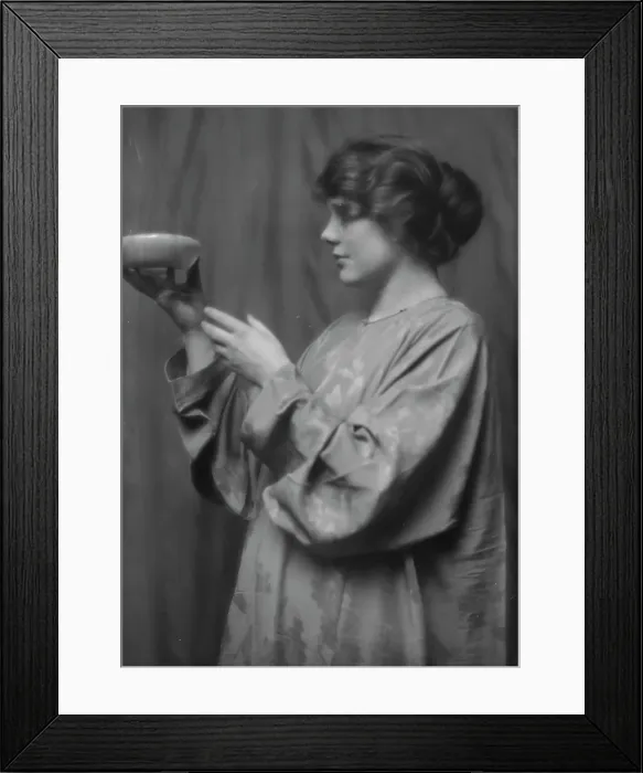 Framed Print : Ottie, Miss, portrait photograph, 1913. Creator: Arnold Genthe Framed Print : Ottie, Miss, portrait photograph, 1913. Creator: Arnold Genthe