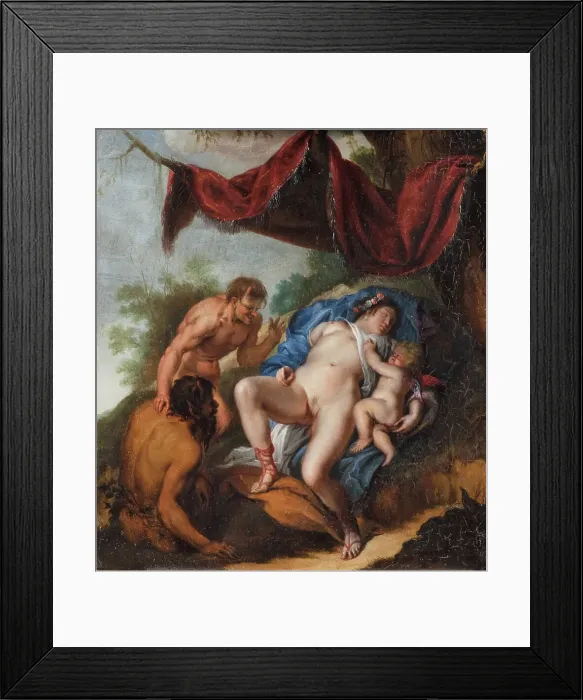 Framed Print : Sleeping Venus with Cupid Watched by Satyrs, 1592-1640. Creator: Peter Paul Rubens Framed Print : Sleeping Venus with Cupid Watched by Satyrs, 1592-1640. Creator: Peter Paul Rubens